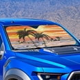 thumbnail image 2 of Yuyamidu Coconut Tree Car Sunshade for Windshield Orange Sunset Sun Shade for Car Windshield Lightweight Car Window Shade Automobile Interior Accessories, 2 of 7