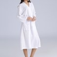 thumbnail image 6 of Women Mid Length Robes Kimono Bathrobe Lightweight Soft Sleepwear V-neck Casual Ladies Loungewear Nightgown, 6 of 6
