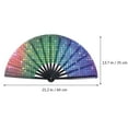 thumbnail image 2 of Mobutofu 1Pack Folding Fans Multi Colored 35x64cm 3.6cm Thick for Home Decor and Events, 2 of 8