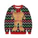 thumbnail image 3 of Suéter navideño feo para hombre y mujer, suéter navideño de manga larga con cuello redondo y estampado divertido en 3D, jerséis, tops, sudadera navideña, 3 of 5