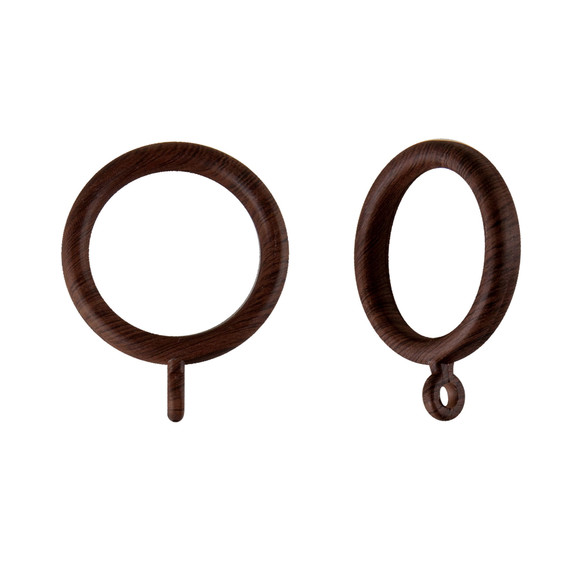 Wooden curtain rings Decorative Wood Ring with Detachable Clip Brown Walnut 20 