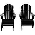 thumbnail image 6 of Paradise 4-Piece Set Classic Folding Adirondack Chair with Footrest Ottoman, 6 of 8