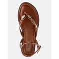 thumbnail image 4 of No Boundaries Studded Faux Leather Sandals, Women's, 4 of 6