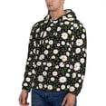 thumbnail image 3 of Lsque Daisy Pattern Casual Men's Hoodie,Hooded Sweatshirt with Kangaroo Pocket,Pullover Hoodie-X-Large, 3 of 7