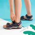 thumbnail image 6 of Dream Pairs Kids Sports Sandals Girls Boys Outdoor Summer Beach Athletic Sandals Casual Walking Sandals 170891_K NAVY/RED Size 9, 6 of 7