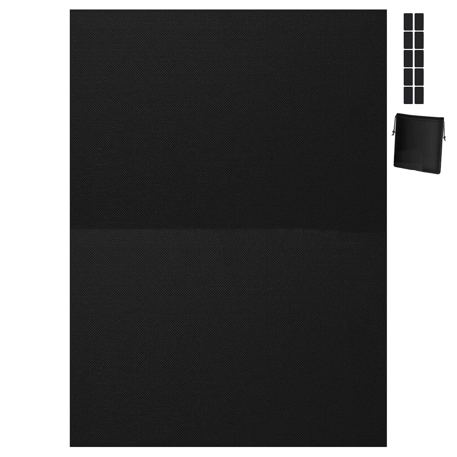 Homerr Travel Blackout Curtain No Drill Blackout Curtain Blackout Curtain Travel Window Blind Shade Portable Removable No Drill Light UV Block