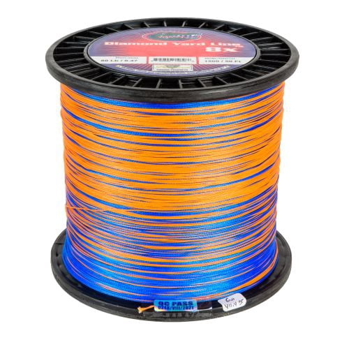 Diamond Fishing Products Diamond Yard Line Jigging Series 8X Solid Braided Line - 1500 Yards Pink,Yellow,Blue,Orange,Red, 10#