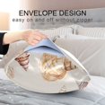 thumbnail image 4 of Yayeee Pillowcase Standard Size Set of 2 Satin Wrinkle Resistant Pillow Case, Red Watercolor Seashells, 4 of 7