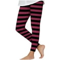 thumbnail image 5 of Frostluinai Halloween Striped Leggings Kids High Waist Stretch Yoga Workout Tight Color Block Cosplay Party Leggings for Girl 3-8Y, 5 of 7