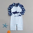 thumbnail image 5 of WIBACKER Toddler Baby Boys UPF 50+ Shark Long Sleeve One Piece Rash Guard Infant Swimsuit with Zipper Bathing Suit, 5 of 7