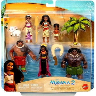 Disney Moana 2 Adventure Set with 6 Small Dolls & Accessories Toy New with Box
