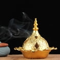 thumbnail image 3 of 2x Tenedor decorativo del quemador de para los conos, cuenco la decoración del chapado en oro Gloria incensario quemadores de incienso, 3 of 9