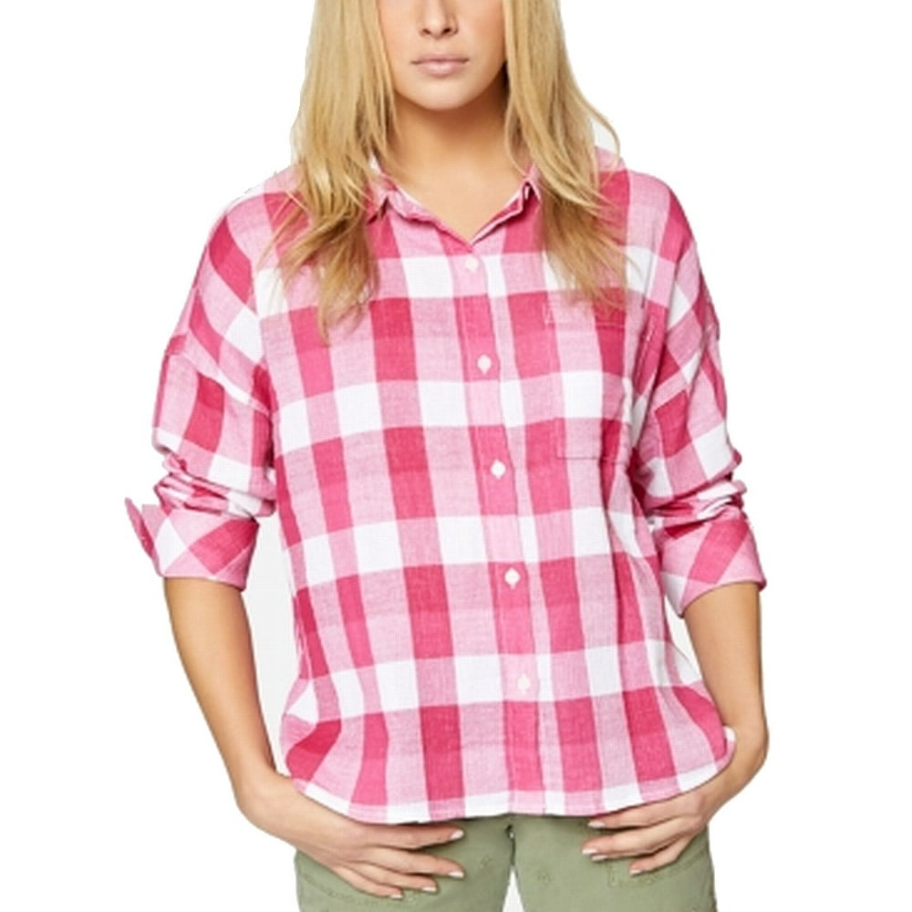 Sanctuary Multi Women's Plaid Button Down Shirt XS