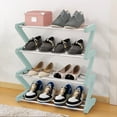 thumbnail image 4 of Miogawg Shoe Rack, 4 Tier Stainless Steel Shoe Organizer,Free Standing Shoes Rack With Sturdy Frame Shoe Rack For Entryway, Hallway, Bedroom, Bathroom., 4 of 6