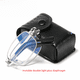 thumbnail image 2 of Grado de cristal Estándar Tableta de resina de alta definición Bolsa con cremallera portátil Espejo plegable para presbicia con doble luz Caja de cuero de calidad Espejo plegable, 2 of 5