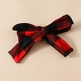 thumbnail image 5 of Hotiary Newborn Infant Girls 3Pcs Christmas Clothes Toddler Baby Ruffle Long Sleeve Deer Letter Print Romper + Bowknot Plaid Flared Pants + Headband Outfits for 0-18 Months, 5 of 8