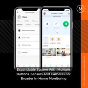 MOBI Connect Emergency Alert System Bundle, Smart Wireless Caregiver Support Monitoring System Pair with Multi-Purpose Monitor