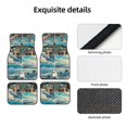 thumbnail image 4 of Honeii Comic Airplane Cockpit Illustration Print Car Foot Mat Four-Piece Set - Front & Rear Universal Car Floor Mats for SUVs, Trucks, Sedans, 4 of 7