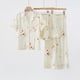 thumbnail image 2 of Pijama elegante con estampado de satén ligero y cómodo para mujer, ropa de casa, conjunto de pantalones cortos de manga corta, 2 of 6