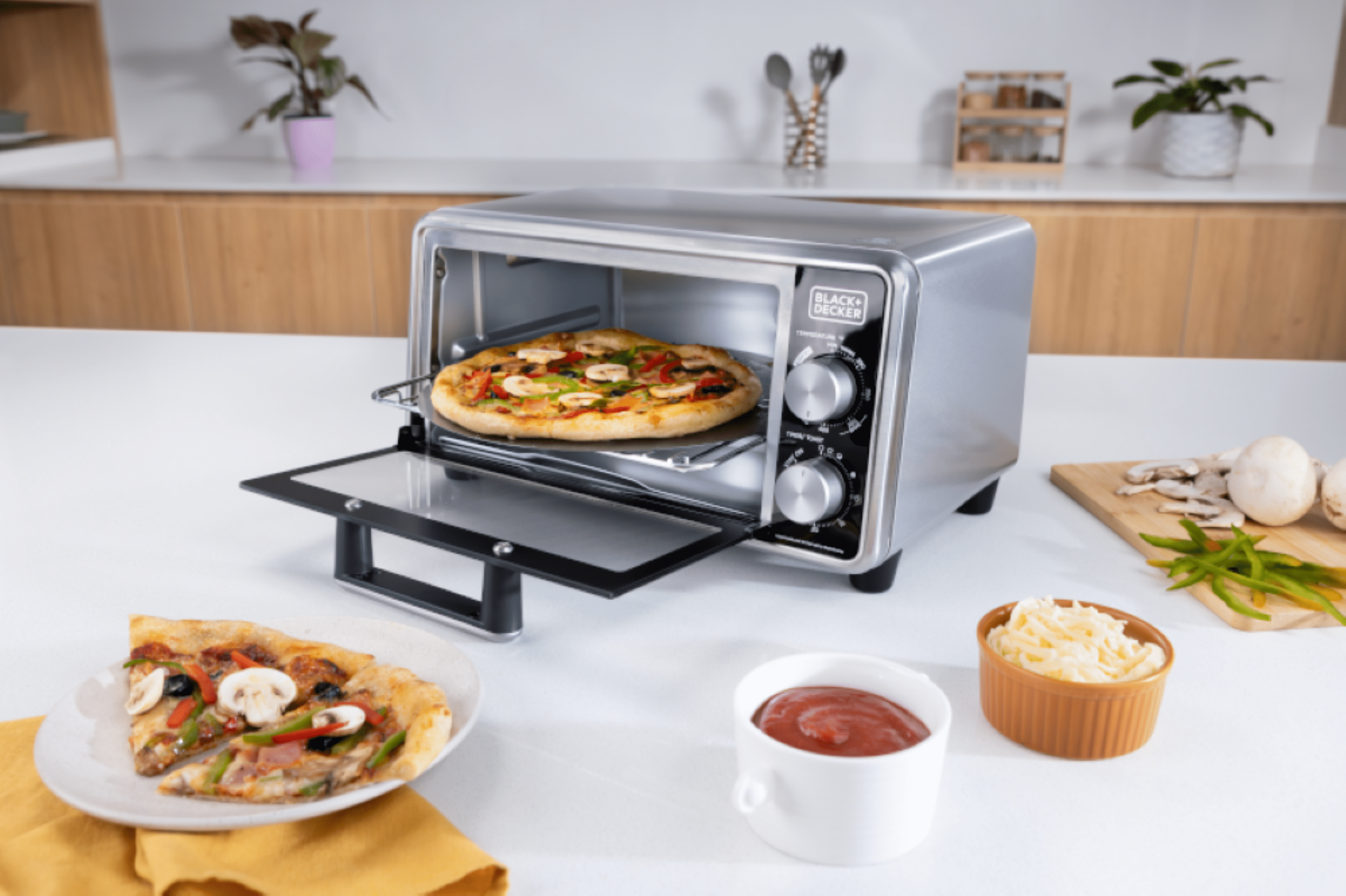 Black & Decker Crisp 'n Bake Air Fry 1150 W 4-Slice  Toaster Oven Stainless Steel, BD 4SL CSPBKE TST OV