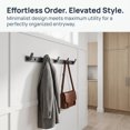 thumbnail image 3 of REGALWOVEN 1 Pack Coat Rack Wall Mount, Coat Hook, Hat Rack, Wall Hooks for Entryway, Bathroom, Bedroom Gray 5 Hooks, 3 of 5