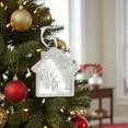 thumbnail image 2 of 8" White Backlit LED Sparkle Snowman Scene Christmas House Ornament, 2 of 3