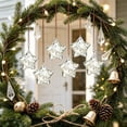 thumbnail image 4 of Glass Star Hanging Ornaments Set of 6 for Christmas Tree Wedding Party Home Decor, 4 of 6