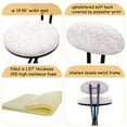 thumbnail image 5 of Gzxs Modern Bar Stools Set of 2, 28" Counter Height Stools, Armless Round Barstools with Black Metal Frame and Floral Print White Seat for Home Kitchen Island Pub Coffee Shop, 5 of 9