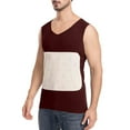 thumbnail image 5 of Men's Thermal Underwear Sleeveless V Neck Base Layer Vest Wine L, 5 of 6