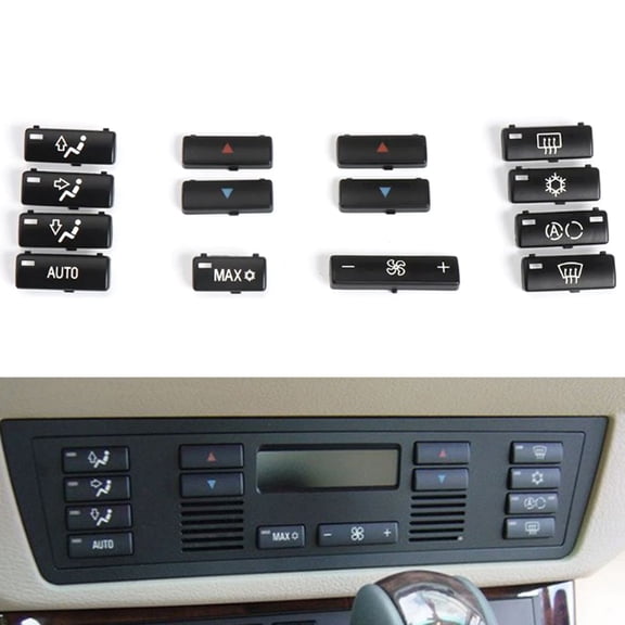 Car Climate A/C Control Panel Switch Buttons for BMW E39 E53 525i 530i 540i M5