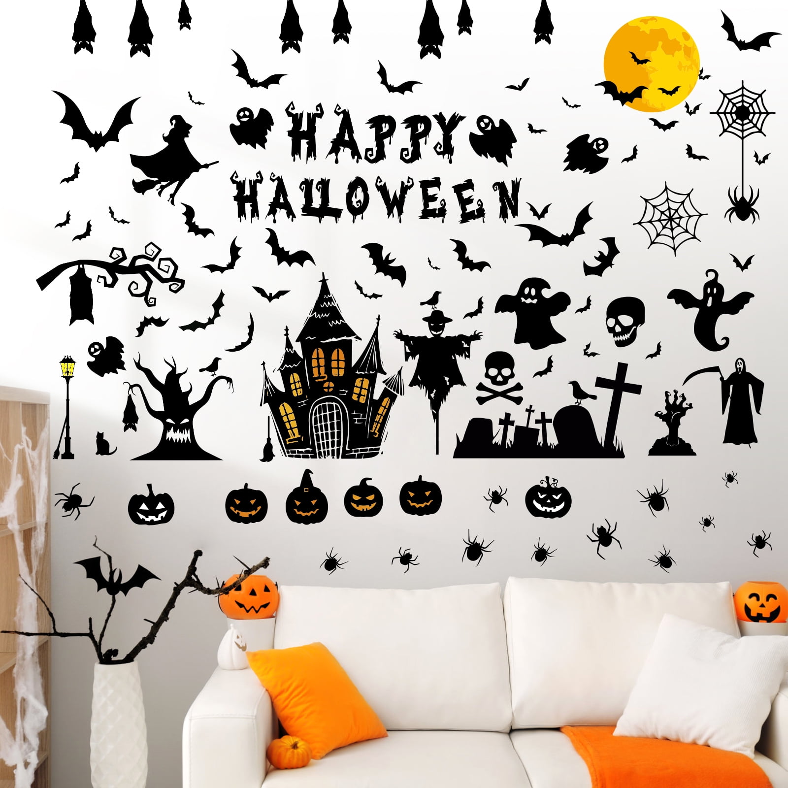 9-sheet-happy-halloween-removable-wall-window-decals-vinyl-witch-bats
