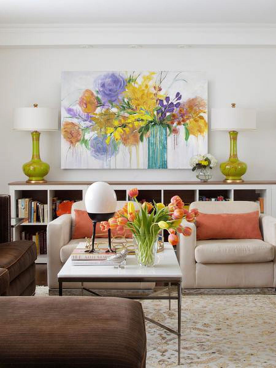 "Warm Summer Blooms II" Painting Print on Wrapped Canvas