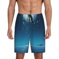 thumbnail image 1 of Fotbe Night Sky Moon Dolphin Pantalones Cortos de Pijama para Hombre, Ropa de Dormir, Pantalones de Pijama Cortos para Hombre-X-Large, 1 of 6