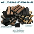 thumbnail image 4 of Plank & Hue 4Pcs 106"x12.6" Soundproof Wood Slat Panels Acoustic Wall and Ceiling Panels, Classic Oak, 4 of 8