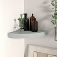 thumbnail image 1 of vidaXL Floating Corner Shelf Grey 25x25x3.8 cm MDF, 1 of 4