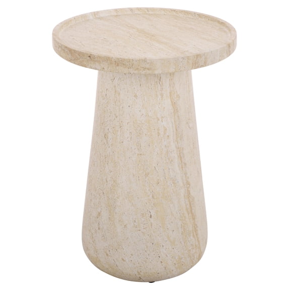 Safavieh Tina Outdoor Polystone End Table, Travertine