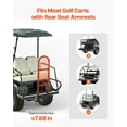 thumbnail image 2 of Upgraded Golf Cart Rear Seat Bag Holder 27.1 x 15.6 x 29.7 Inch Heavy-Duty Carbon Steel Golf Bag Rack with Straps, Fits 2 Bags, Universal for Club Car Yamaha, No-Drill Installation, 2 of 11