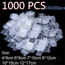 1000pcs Zip lock Bags Reclosable Clear Poly Bag Plastic Baggies Small Jewelry Bags Food Packaging Home kitchen 100/200pcs