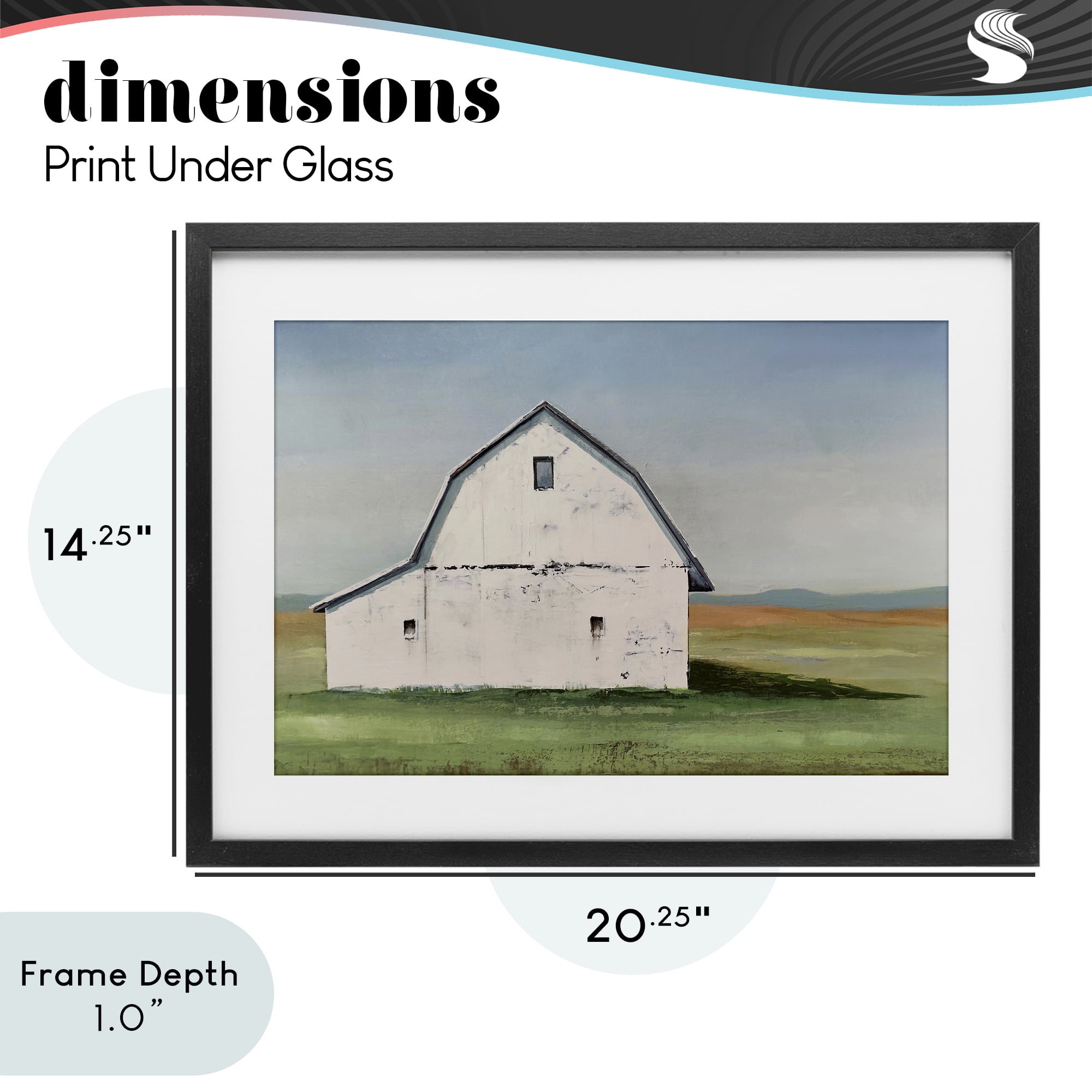 Stupell Industries Weathered and Wise Barn Black Framed Print Under Glass, design by Max Maxx
