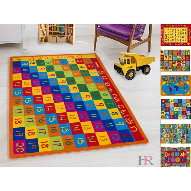 Handcraft Rugs Kids Rug Educational Play Time Non Slip Gel Back Handcraft Rugs Kids Rug Educational