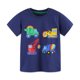 thumbnail image 1 of Bonita y cómoda camiseta de verano para niños, de manga corta, con estampado de dibujos animados de transporte, informal, con cuello redondo., 1 of 8