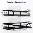 thumbnail image 2 of Carrito de ducha Kitsure extra grande de acero inoxidable, paquete de 2 unidades, negro, 2 of 8