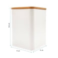 thumbnail image 2 of Canister Homecreations Metal Blanco con Tapa Bambú 1300ml, 2 of 4