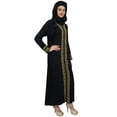 thumbnail image 3 of Bimba Women's Black Long Sleeve Abaya Formal Gown Dress Burqa With Hijab -6, 3 of 5