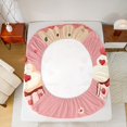 thumbnail image 5 of Feelyou Kawaii Strawberry Cake Full Size Sheets, Love Heart Flower Bed Sheets, Princess Pink Cartoon Sheet Sets, Luxury Bedroom Decor, 4pcs, 5 of 7