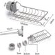 thumbnail image 2 of Stainless Steel Faucet Drainer Soap Dish Sink Storage Rack Laundry Sponge Holder Adjustable Faucet Bathroom Shower Kitchen Faucet Hanger, 2 of 5