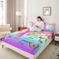 thumbnail image 4 of Homewish Girly Dreamy Dance Full Size Sheets 4-Piece for Kids Adults Teens,Cheer Team Cheerleading Breathable Bed Sheets,Flying Butterflies Lightweight Sheet Sets,Breathable Home Decor, 4 of 7