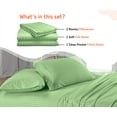 thumbnail image 2 of SGI Bedding 600 TC Egyptian Cotton Bed Sheet Set - Wyoming King Size Sheets 600 Count Sheets Soft, Durable Sheets Cotton Sheets in 600 TC 15" Deep, Moss Stripe, 2 of 8