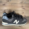thumbnail image 2 of new balance 574 mens size 15 shoes black suede running sneakers, 2 of 6