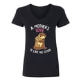 thumbnail image 2 of Wild Bobby A Mother's Love Is Like No Otter Women Standard V-Neck Tee, 2 of 6